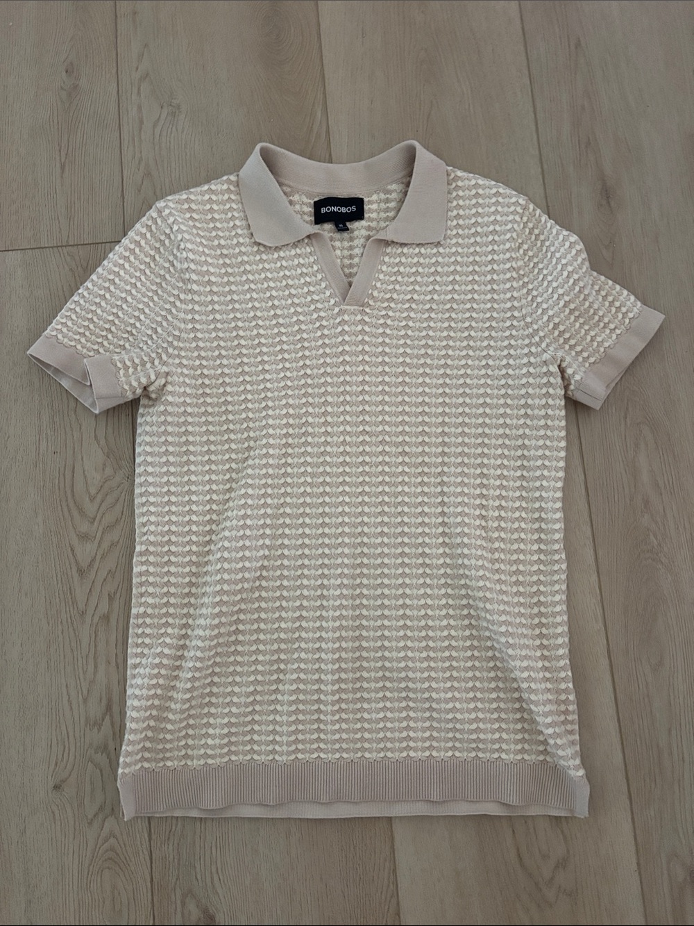 Bonobos Cream Knit Polo